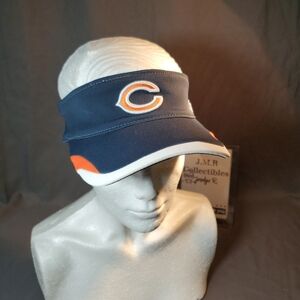 Reebok NFL Chicago Bears Strapback Sun Visor Blue OSFA Embroidered Logo